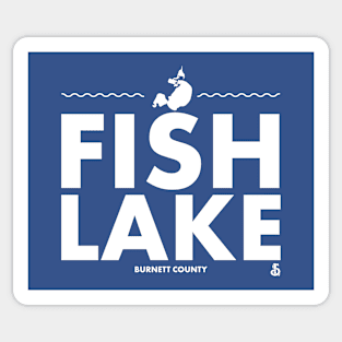 Burnett County, Wisconsin - Fish Lake Sticker